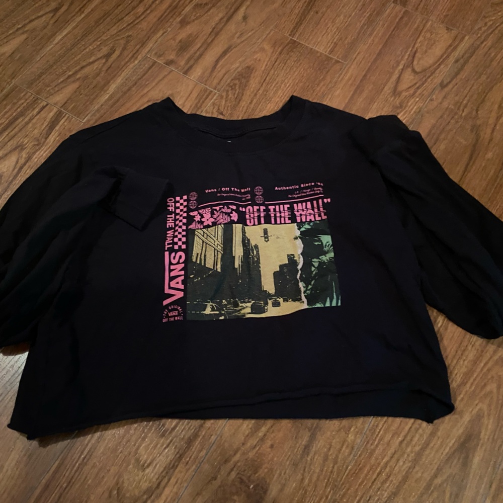 vans long sleeve crop top